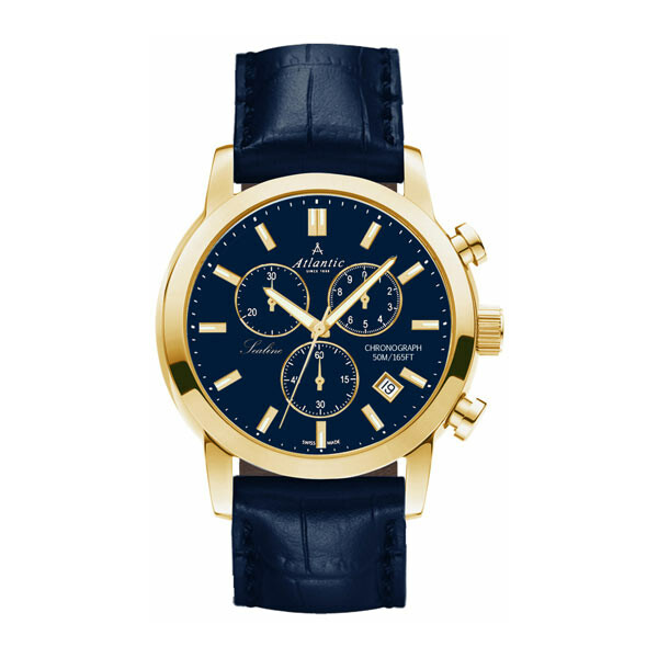 Atlantic Sealine 62450.45.51 zegarek męski pozłacany żółtym złotem PVD
