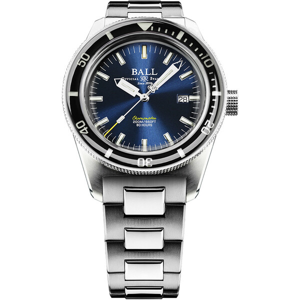 Ball Engineer II Skin Diver Heritage Manufacture DD3208B-S1C-BE zegarek z niebieską tarczą