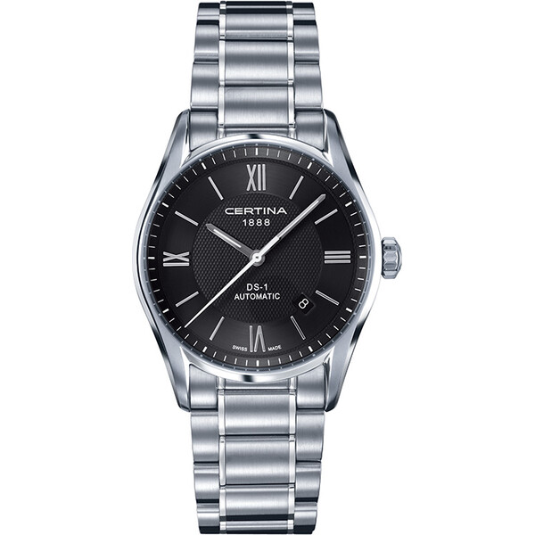 Zegarek automatyczny Certina DS-1 C006.407.11.058.00 na bransolecie z czarną tarczą