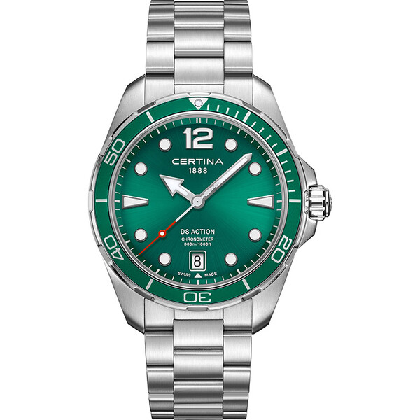 Certina DS Action Gent C032.451.11.097.00 zegarek męski z zieloną tarczą