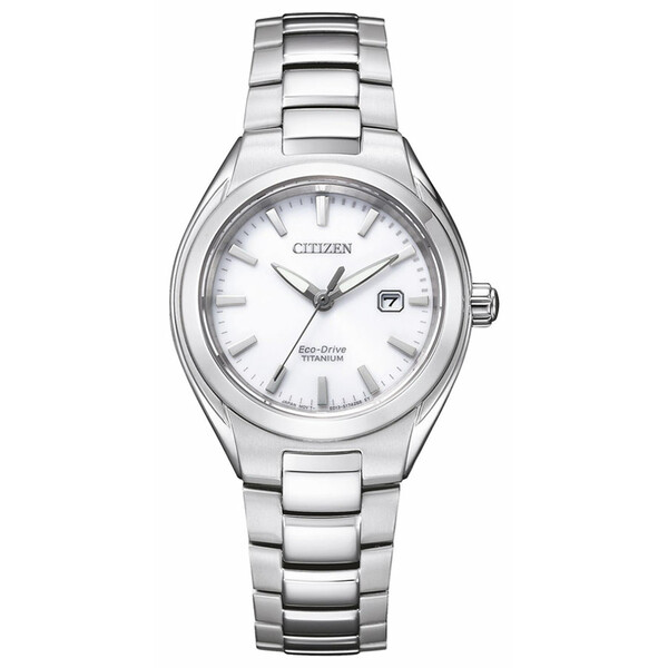 Zegarek damski z białą tarczą, na bransolecie Citizen Lady EW2610-80A