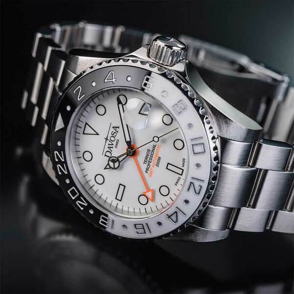 Davosa 161.571.15 Ternos Professional GMT Black & White zegarek męski