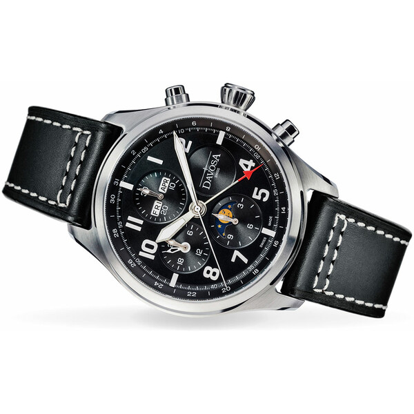 Davosa 161.586.55 Newton Pilot Moonphase Chronograph zegarek męski