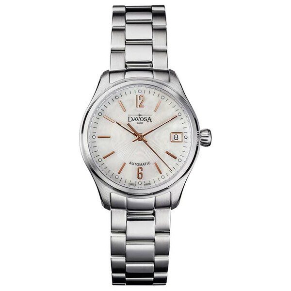 Davosa Newton Lady Automatic 166.192.15 zegarek damski z masą perłową.