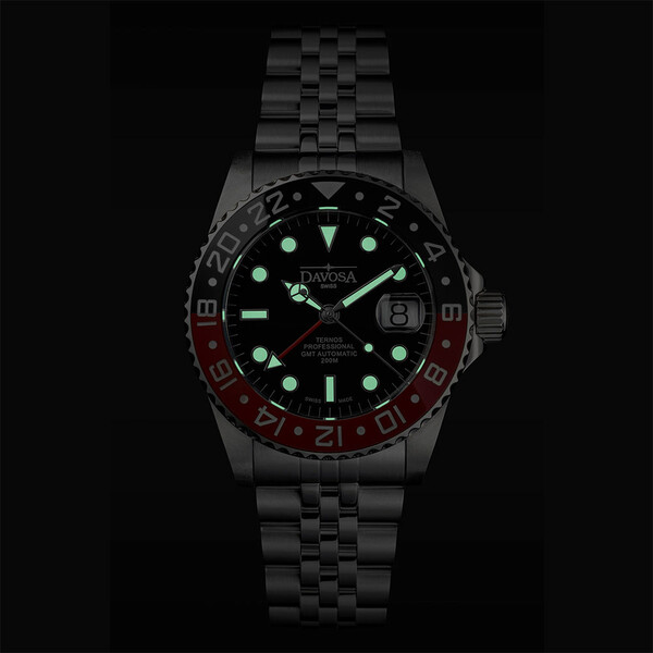 Podświetlenie zegarka Davosa Ternos Professional TT GMT Automatic 161.571.09