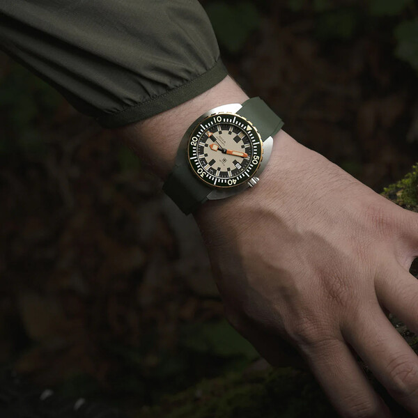 Doxa zegarek nurkowy na pasku gumowym vintage