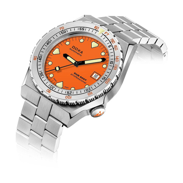 Doxa zegarek do nurkowania z pomarańczową tarczą