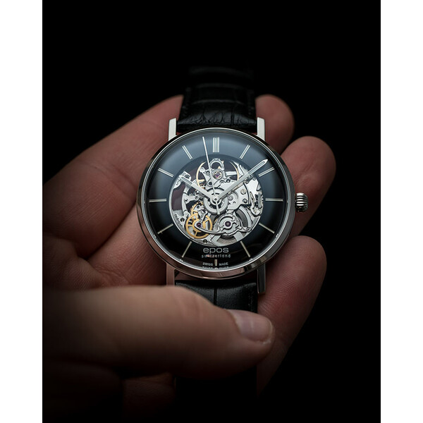 szkieletowy zegarek męski Epos 3437.135.20.15.25 Originale Retro Skeleton
