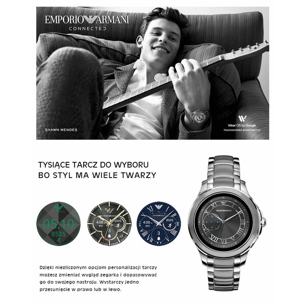 Emporio Armani Alberto Connected ART5010 Smartwatch zegarek 4 generacji