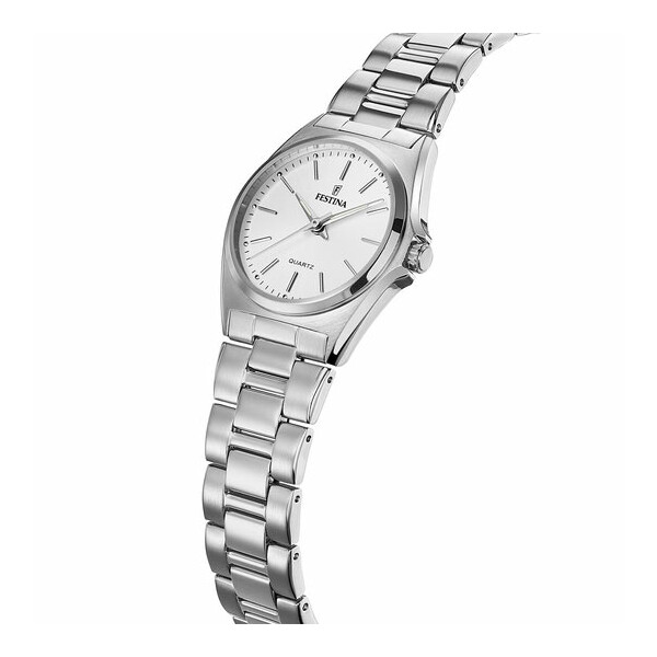 Srebrny zegarek damski na bransolecie Festina
