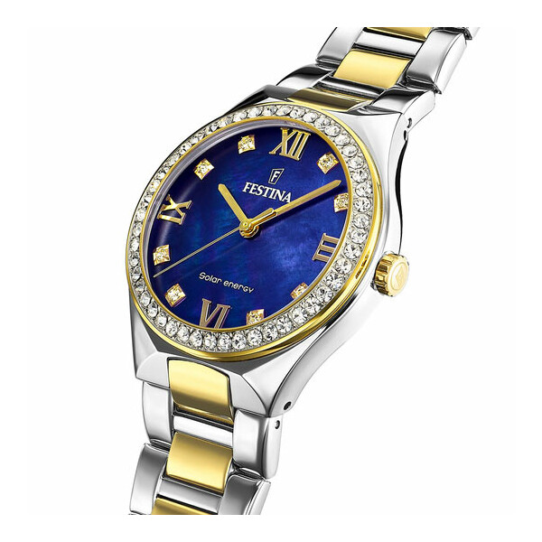 Festina zegarek damski z niebieską masą perłową