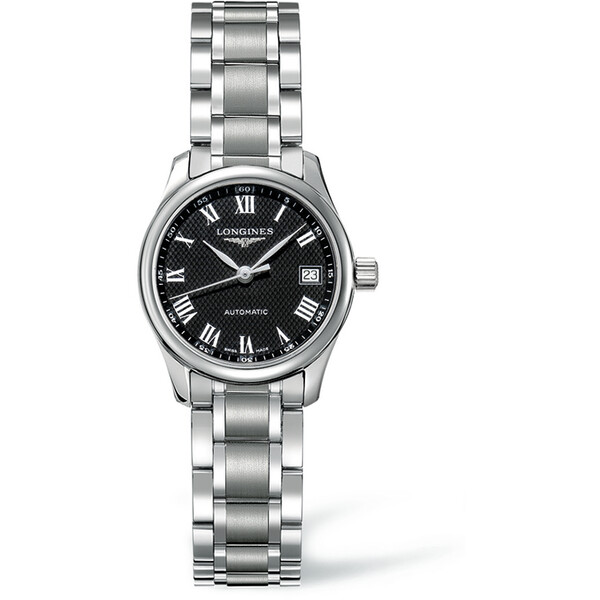 Longines L2.128.4.51.6 Master Collection zegarek damski z czarną tarczą