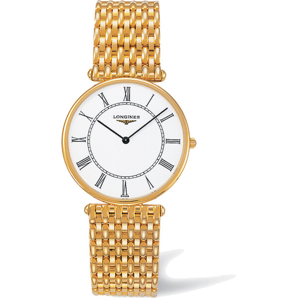 Złoty męski zegarek Longines Agassiz