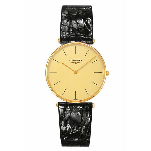 Złoty zegarek szwajcarski Longines Agassiz