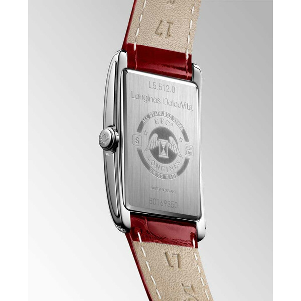 Zegarek damski Longines DolceVita L5.512.0.71.5, Wersja: czerwona 