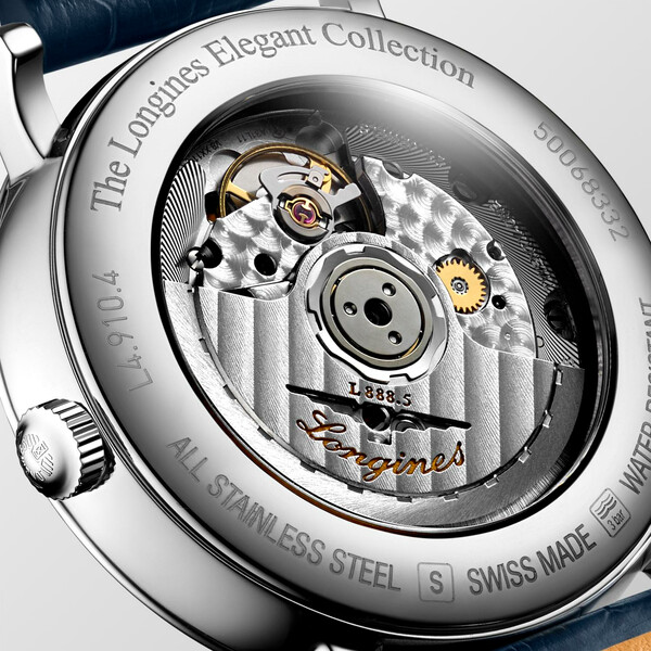 Transparentny dekiel zegarka Longines Elegant Automatic L4.910.4.92.2