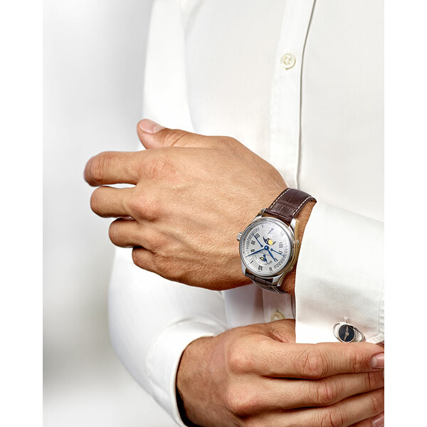 Longines L2.739.4.71.3 Master Collection Retrograde zegarek na ręce