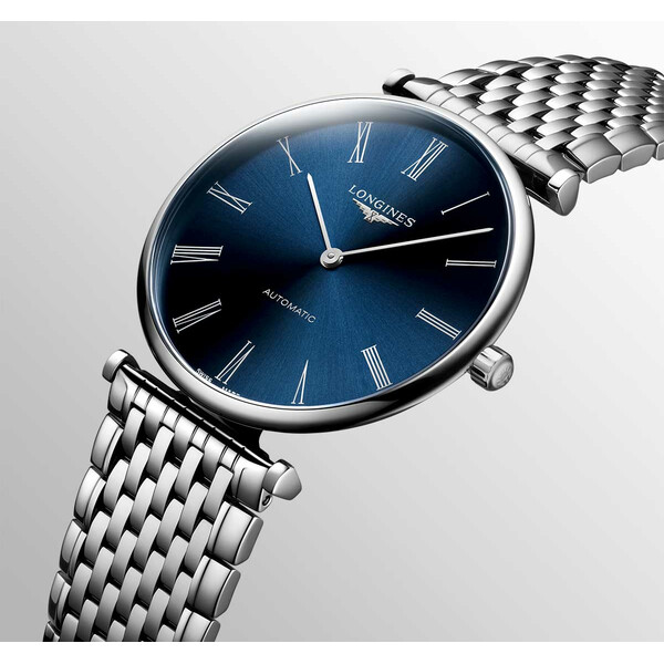 Niebieska tarcza zegarka Longines L4.918.4.94.6