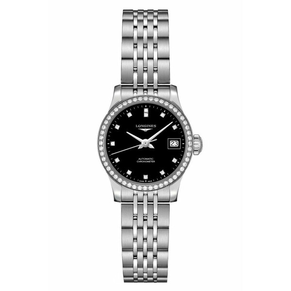 Szwajcarski zegarek z diamentami Longines Record L2.320.0.57.6