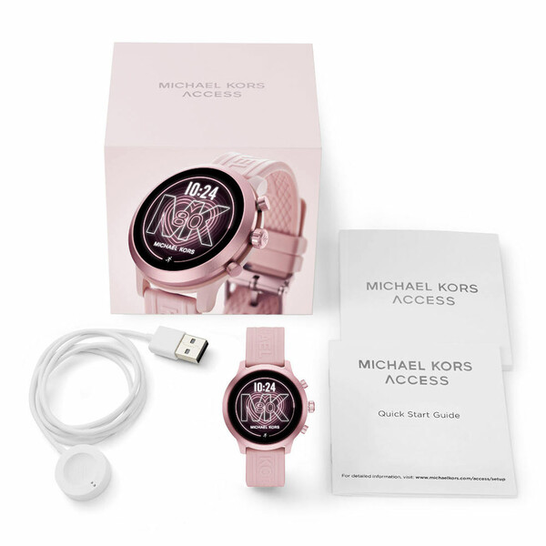 Michael Kors Access MKGO MKT5070 Smartwatch zestaw pudełko z ładowarką indukcyjną.
