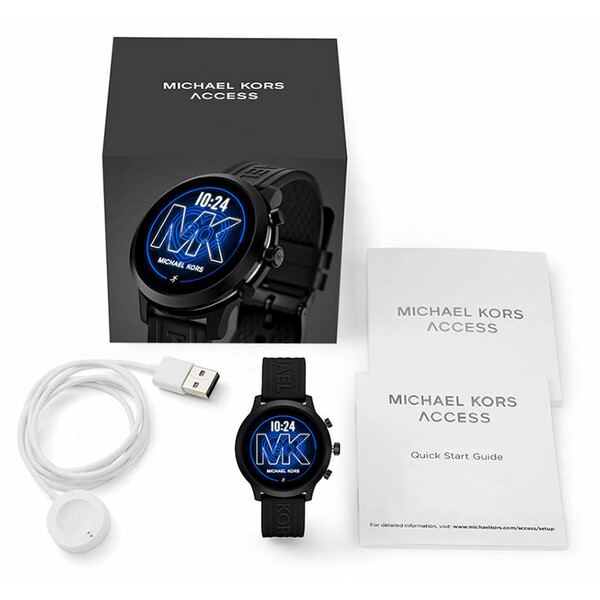 Michael Kors Access MKGO MKT5072 Smartwatch zestaw pudełko z ładowarką indukcyjną.