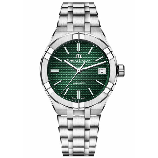 Zegarek Maurice Lacroix Aikon Automatic 39 mm AI6007-SS002-630-1 z zieloną tarczą