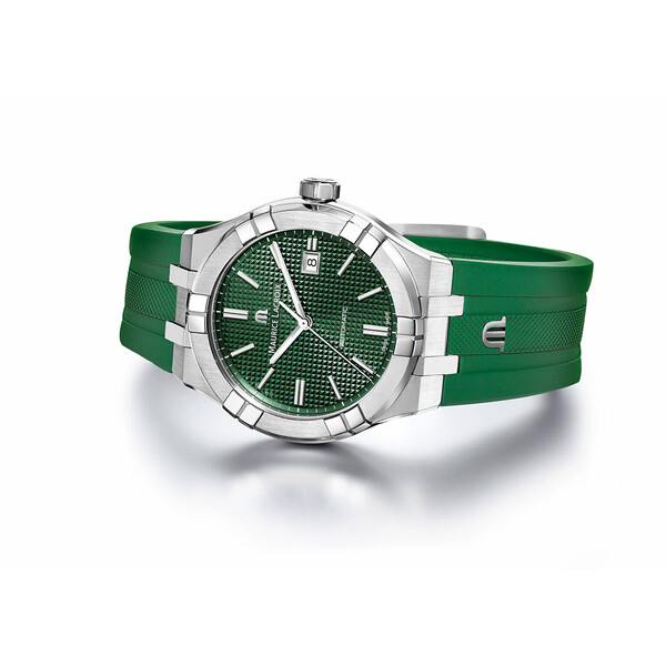 Zegarek Maurice Lacroix Aikon Automatic AI6008-SS000-630-5 z zielonym paskiem gumowym