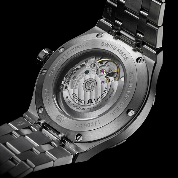 przeszklony dekiel zegarka Maurice Lacroix Aikon Automatic AI6008-SS001-331-1