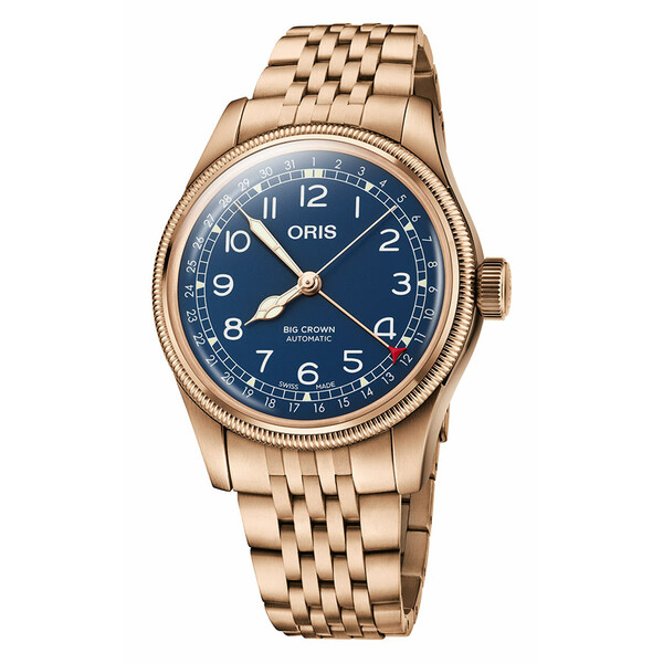 Oris Big Crown Pointer Date Bronze szwajcarski zegarek pilot z brązu