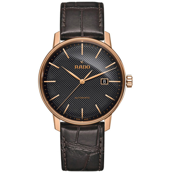 Klasyczny zegarek na brązowym pasku RADO Coupole Classic