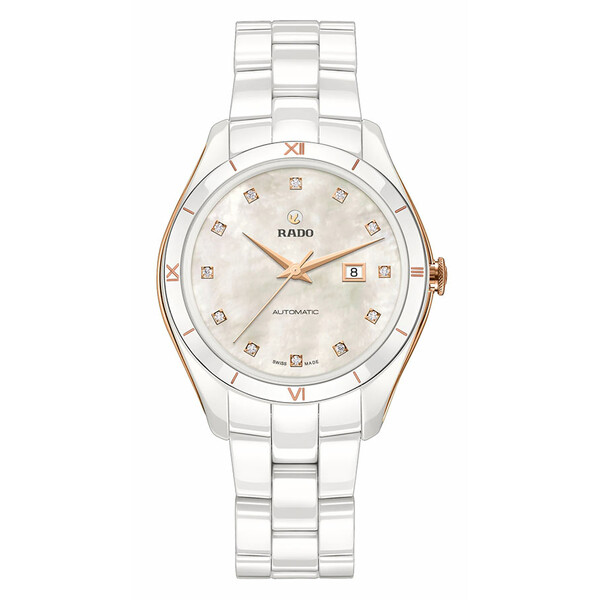 Rado HyperChrome Automatic Diamonds R32033902 zegarek damski biała ceramika high-tech