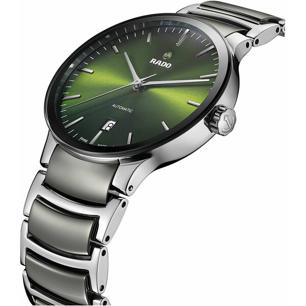 Rado Centrix Automatic R30010312 zegarek z zieloną tarczą