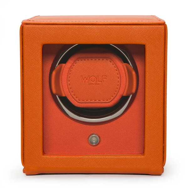 Pomarańczowy rotomat do nakręcania zegarków automatycznych