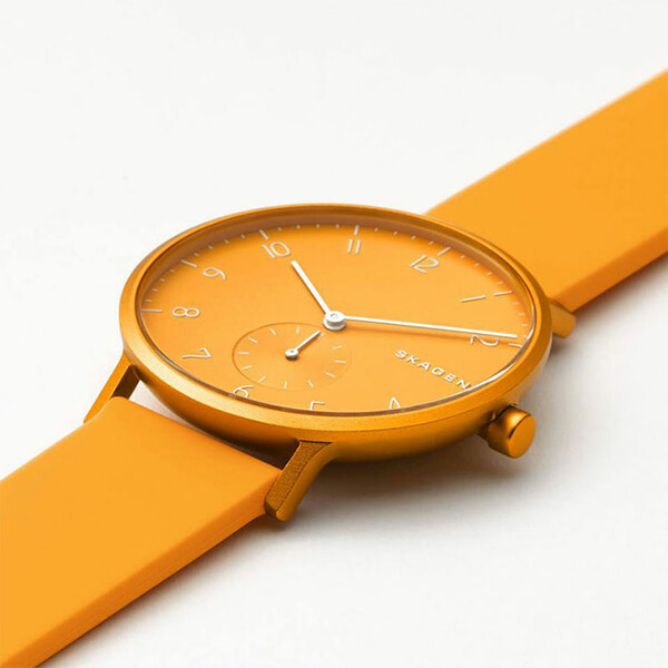 Skagen Aaren Kulor Yellow Silicone 41mm SKW6510 zegarek męski