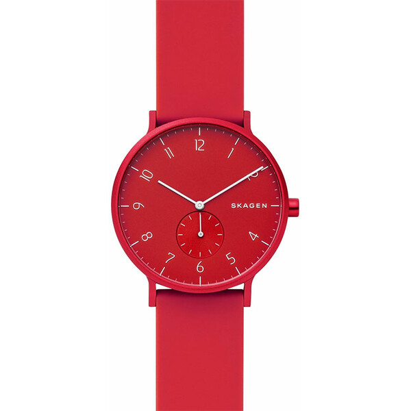 Skagen Aaren Kulor Red Silicone 41mm SKW6512 zegarek męski