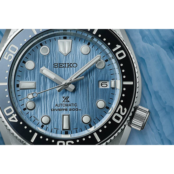 Niebieska tarcza w zegarku Seiko Prospex Save the Ocean SPB299J1