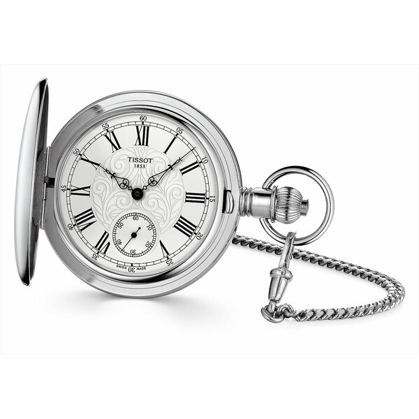 Tissot Savonnette Mechanical T864.405.99.033.00 zegarek kieszonkowy, męski z łańcuszkiem