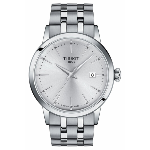 Srebrny zegarek męski Tissot T-Classic