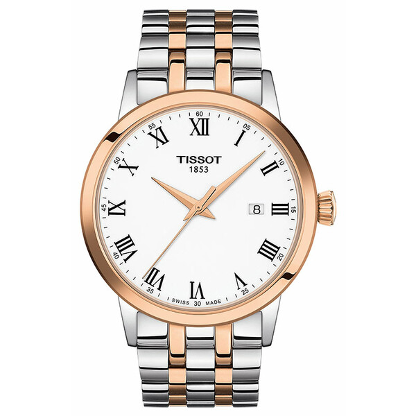 Tissot Classic Dream Gent T129.410.22.013.00 pozłacany zegarek męski.