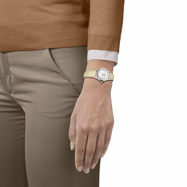 Zegarek damski na beżowym pasku skórzanym Tissot Classic Dream Lady