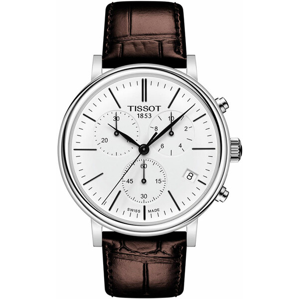 Tissot T122.417.16.011.00 Carson Premium Chronograph męski zegarek klasyczny z chronografem