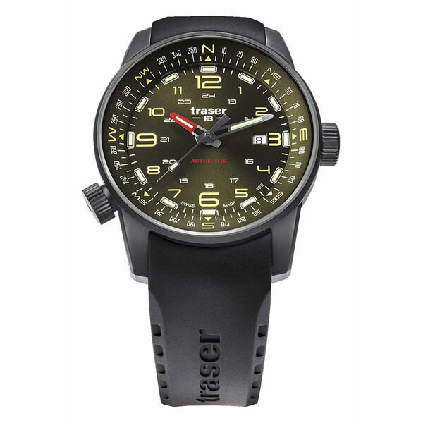 Traser P68 Pathfinder Automatic Green zegarek z kompasem w stylu outdoor