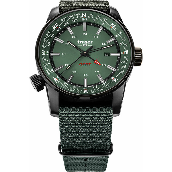 Traser P68 Pathfinder GMT Green 109035 zegarek męski