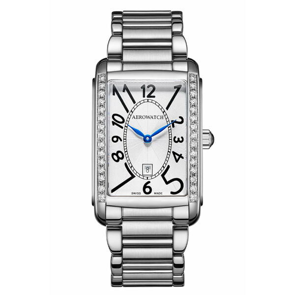 Aerowatch Intuition Lady zegarek z diamentami i bransoletą
