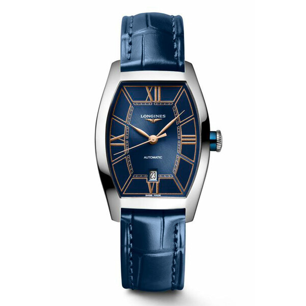 Zegarek z niebieskim paskiem Longines Evidenza L2.142.4.96.2