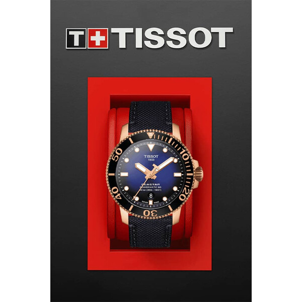 Zegarek męski Tissot Seastar 1000 Powermatic 80 T120.407.37.041.00, Wersja: różowe złoto2 