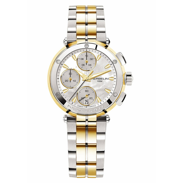 Zegarek damski chronograf z masą perłową Herbelin Newport Chrono