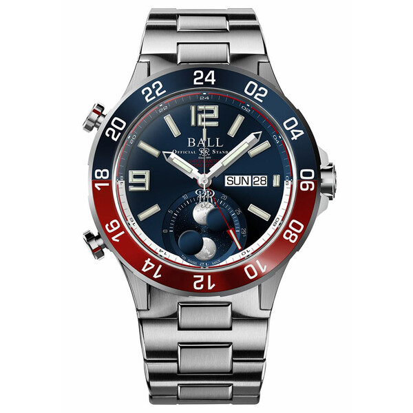 Tytanowy zegarek męski Ball GMT Moon Phase Limited Edition