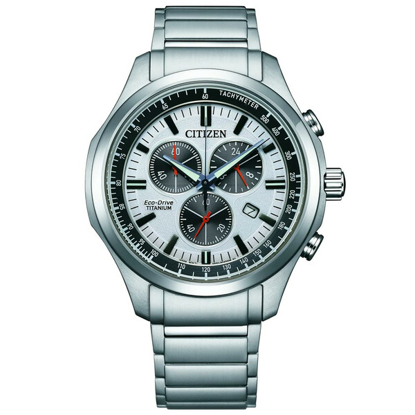 Tytanowy zegarek Citizen AT2530-85A z tarczą w kolorze białym