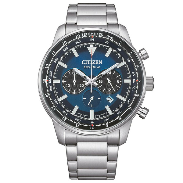 Zegarek męski Citizen z niebieską tarczą